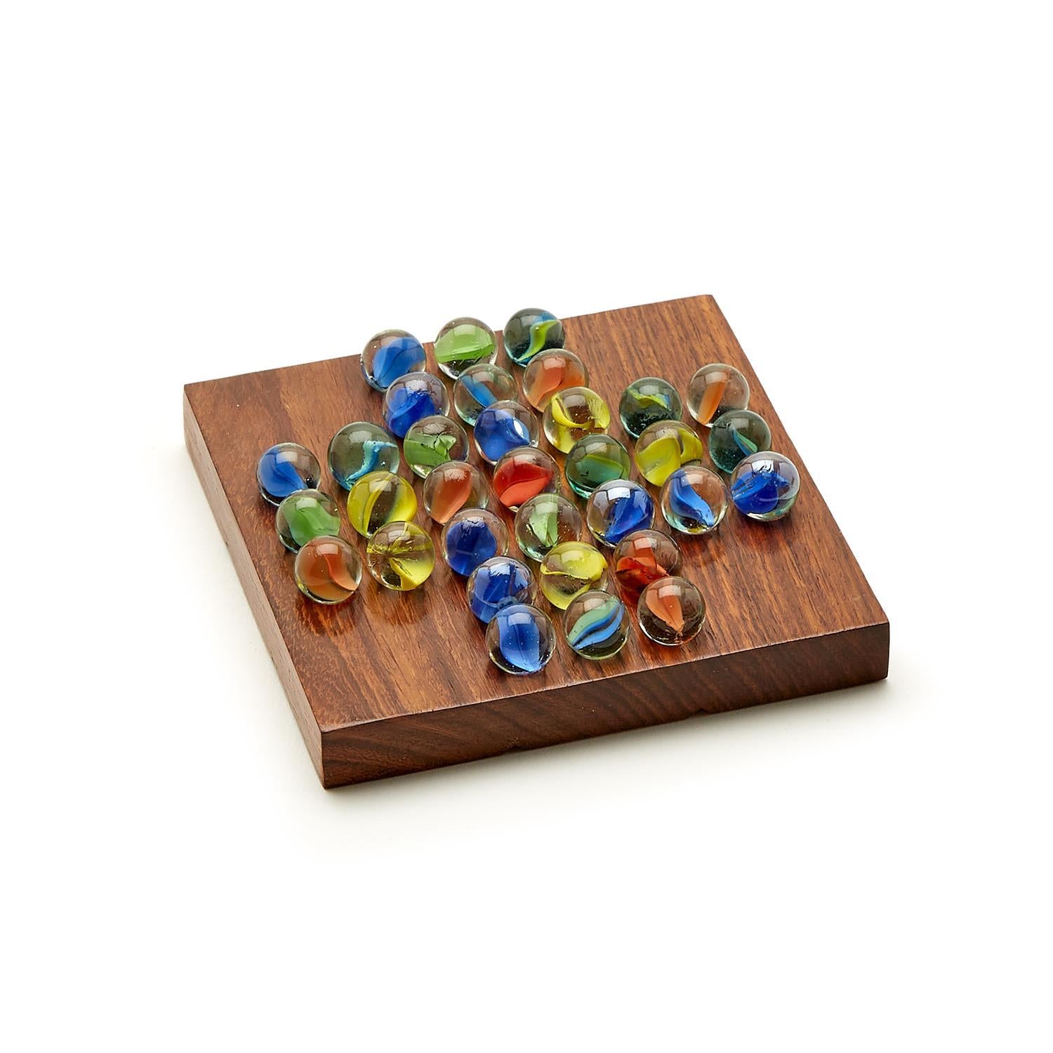 2-in-1 Game Set in Hand-Crafted Storage Box Includes Tick-Tac-Toe and Solitaire
