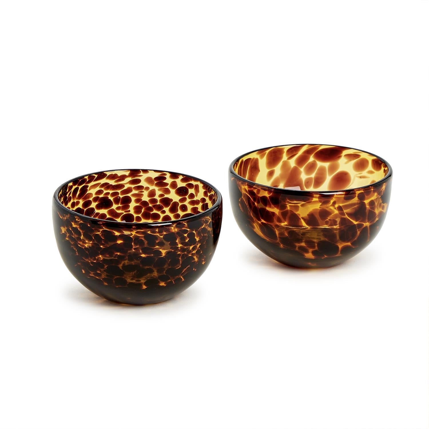 Tortoise Print Tidbit Bowl, Set of 2