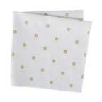 Metallic White & Gold Polka Dot Napkins, Set Of 4