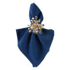 Gold Beads Decorative Holiday Napkin Rings, Set of 6