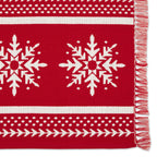 Nordic Snowflake Stripe Jacquard Placemat Set/4