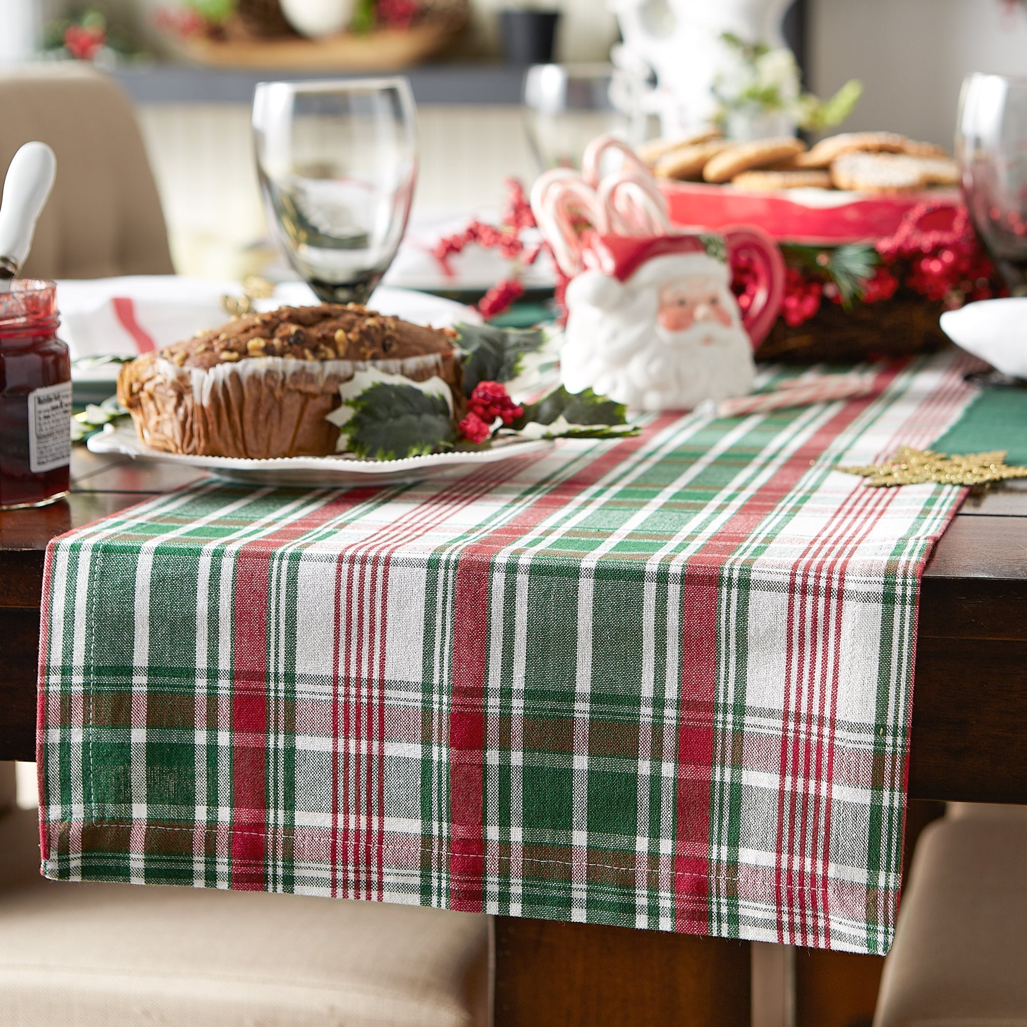 Christmas Yuletide Plaid Table Runner