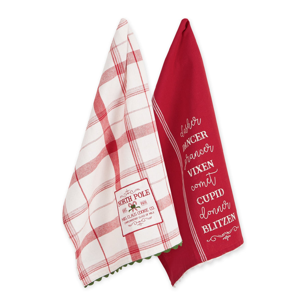Assorted Christmas Dishtowel Set 2 Piece