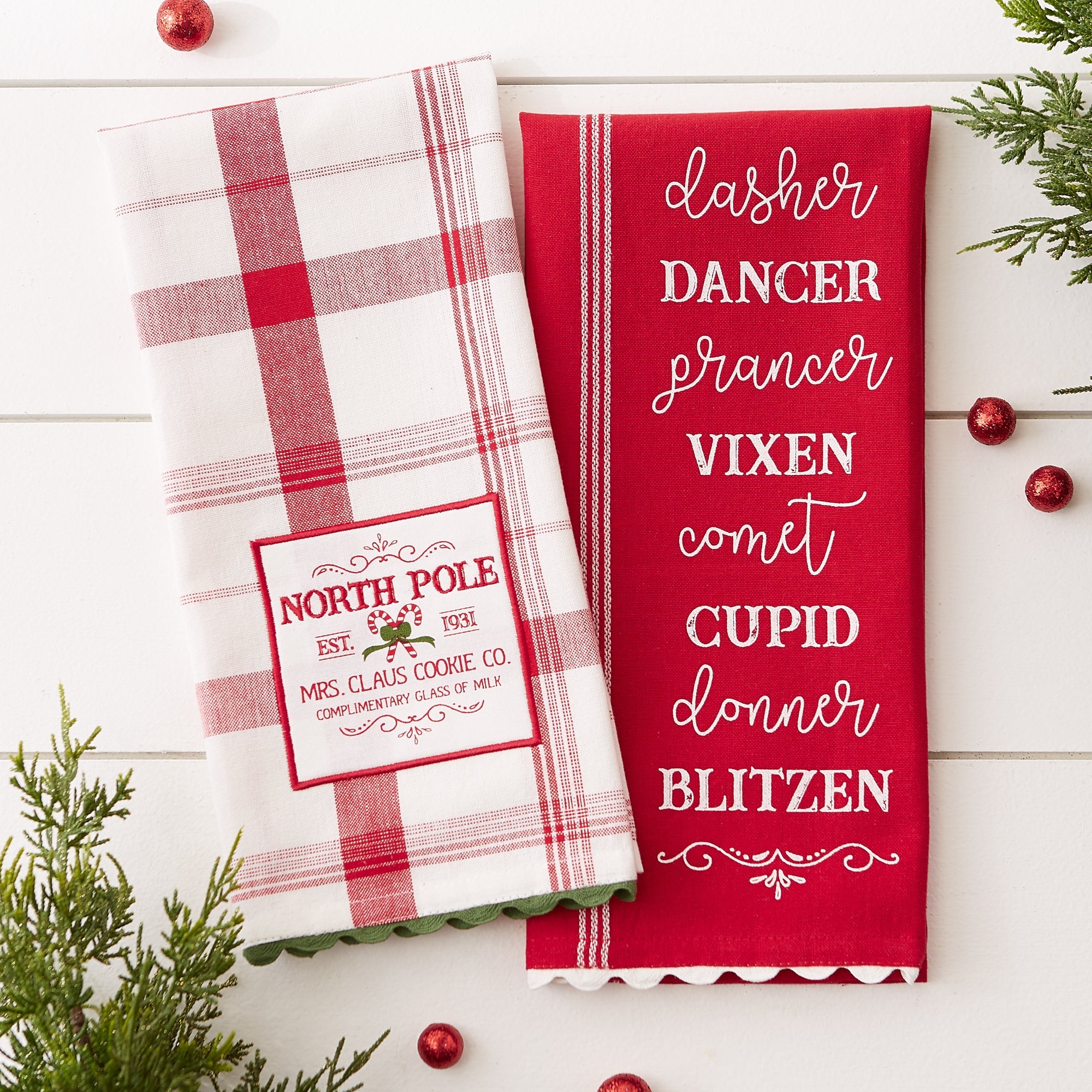 Assorted Christmas Dishtowel Set 2 Piece