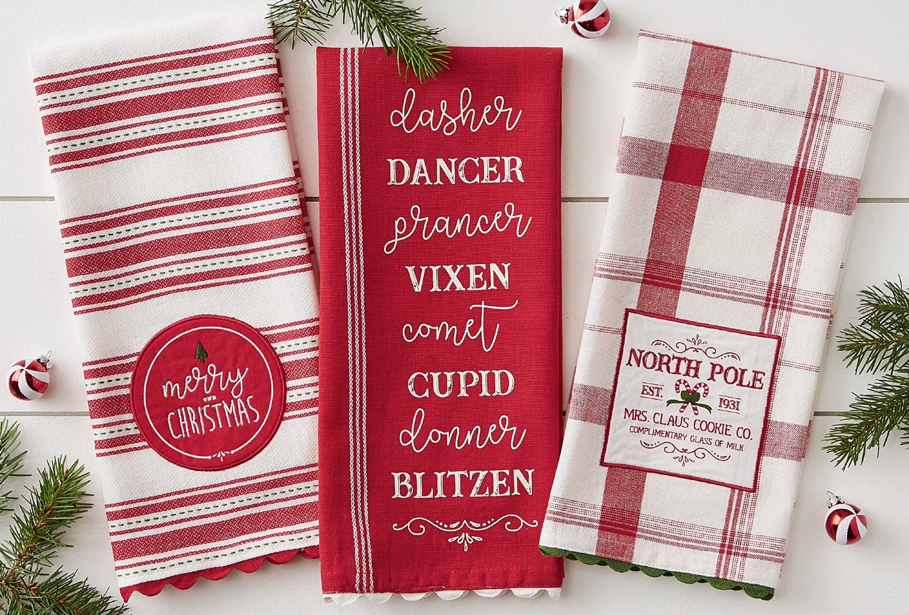 Assorted Christmas Dishtowel Set 2 Piece