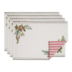 Heritage Holiday Sprigs Reversible Placemat Set/4