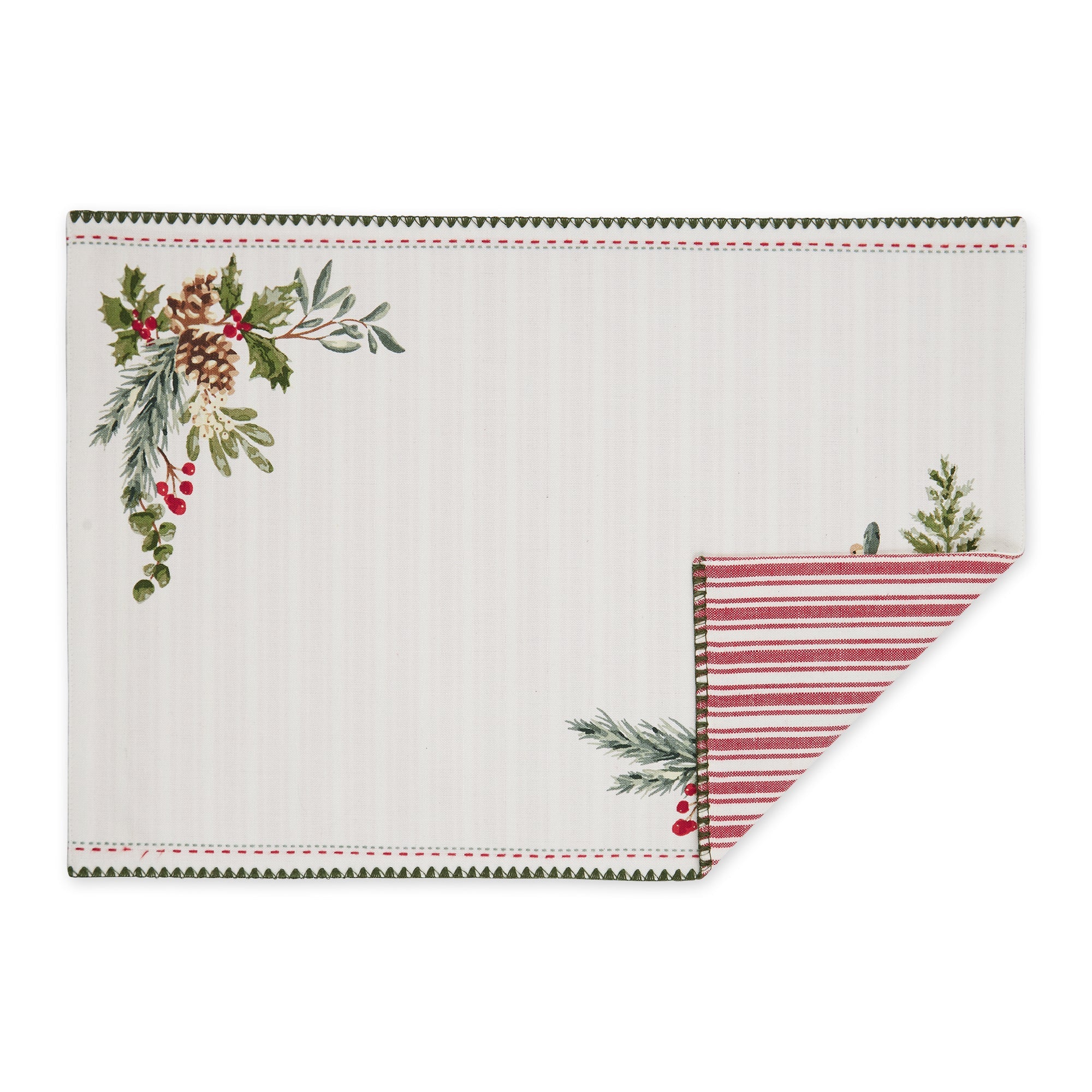 Heritage Holiday Sprigs Reversible Placemat Set/4