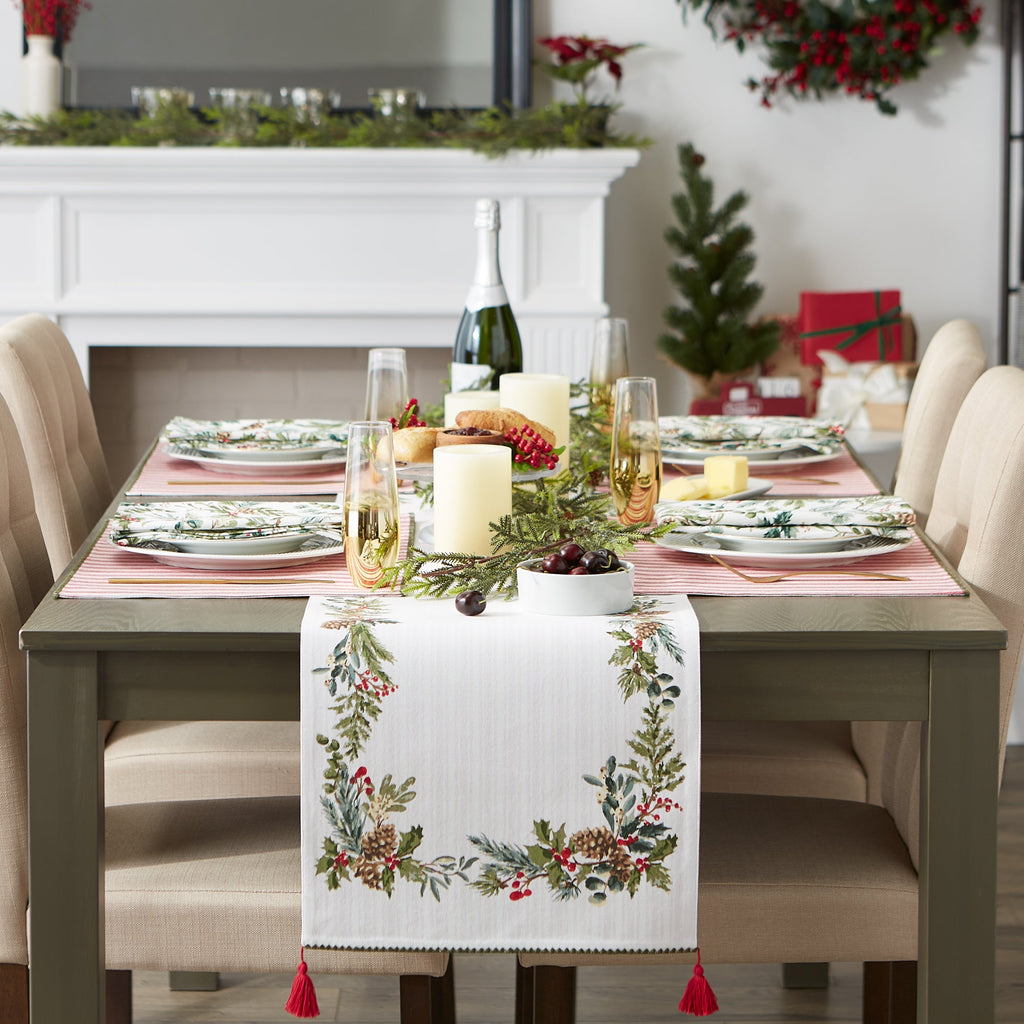 Heritage Holiday Sprigs Reversible Placemat Set/4