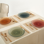 Tonal Hobnail Glass Plate, Set of 4