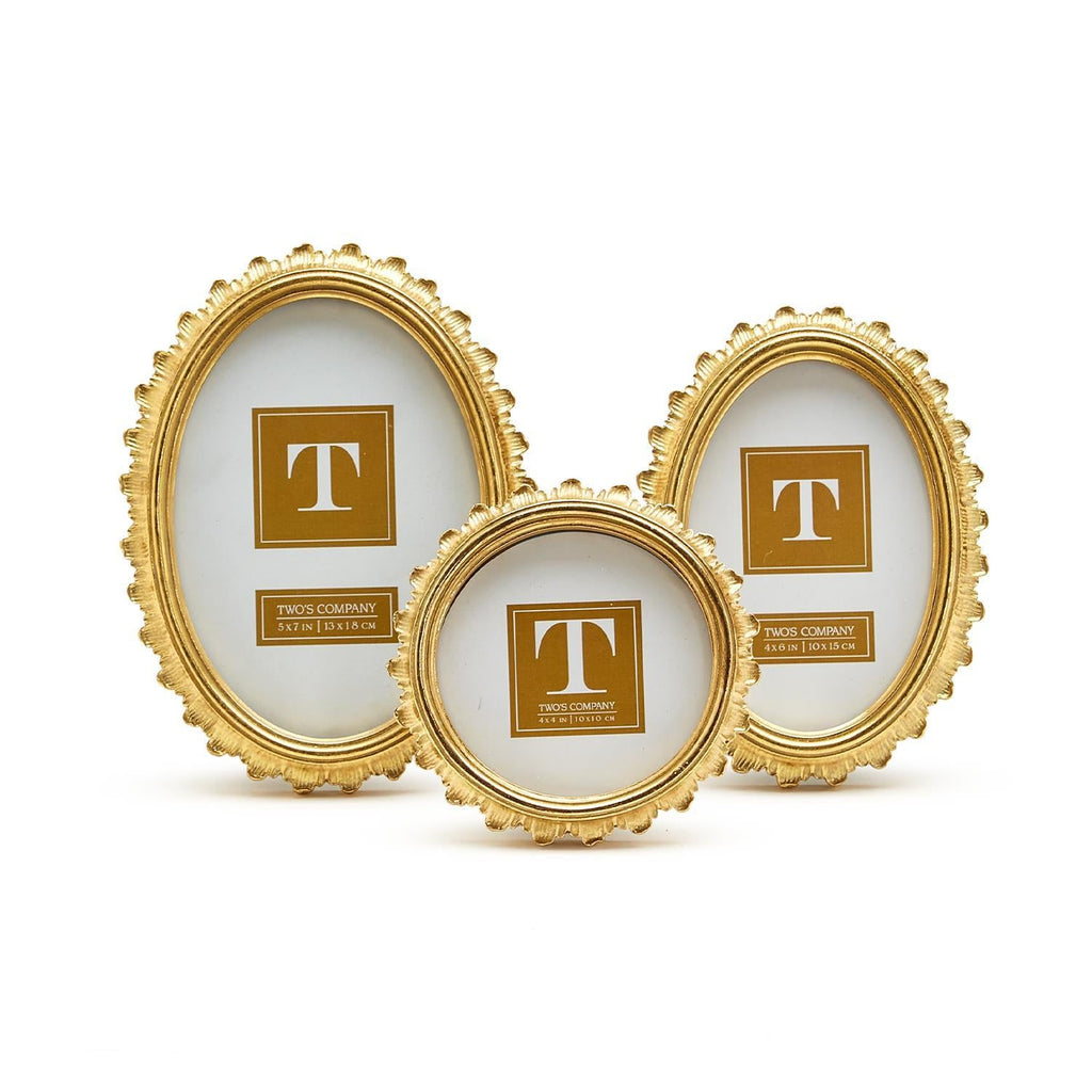 Gold Falcate Photo Frame, Set of 3