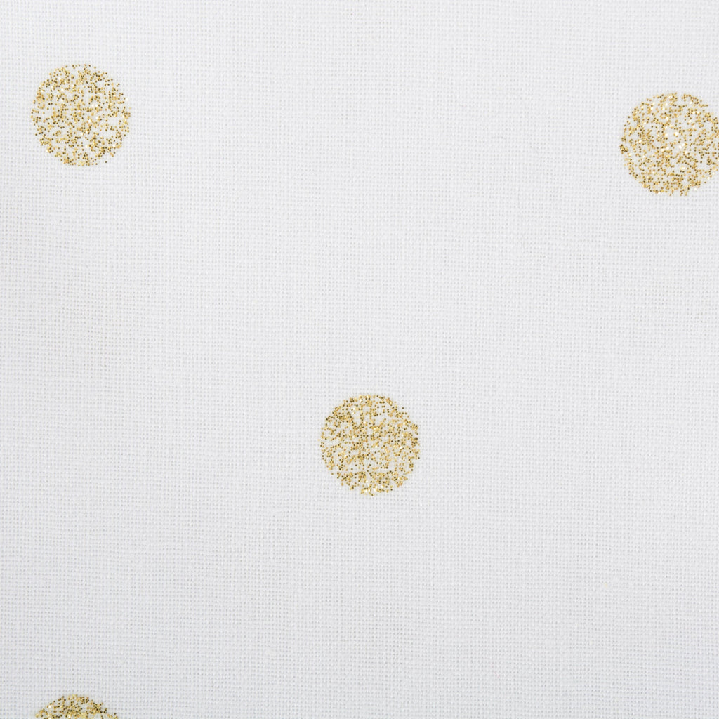 Metallic White & Gold Polka Dot Napkins, Set Of 4