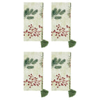 Pine Needle and Red Berry Table Napkin, Set of 4