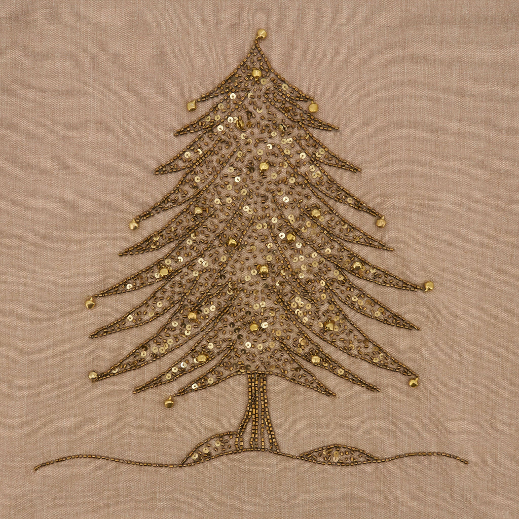 Beaded Christmas Tree Design Table Runner