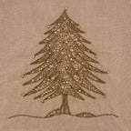Beaded Christmas Tree Design Table Runner