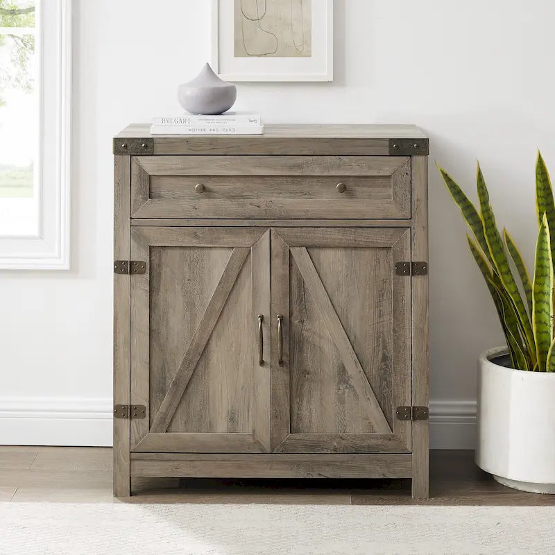 Middlebrook 30-inch Rustic Barn Door Accent Cabinet
