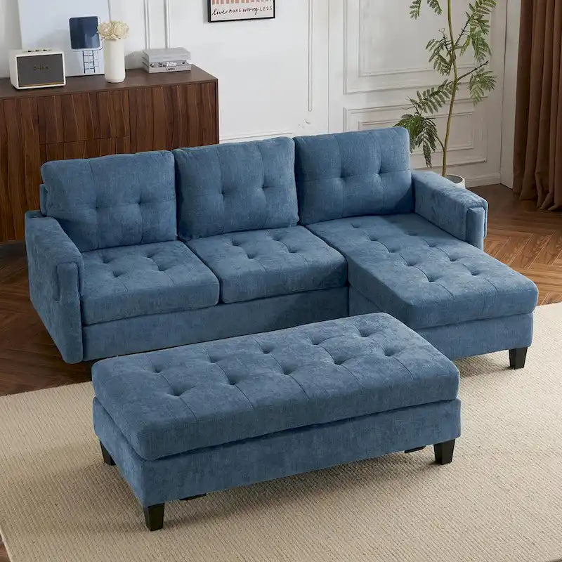 83.4inch L-shaped Sofa Sectional Couch Sofa Bed
