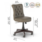 Salinas Mid Back Tufted Office Chair by Bush Furniture