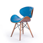 Corvus Madonna Mid-century Teal Accent Chair