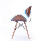 Corvus Madonna Mid-century Teal Accent Chair