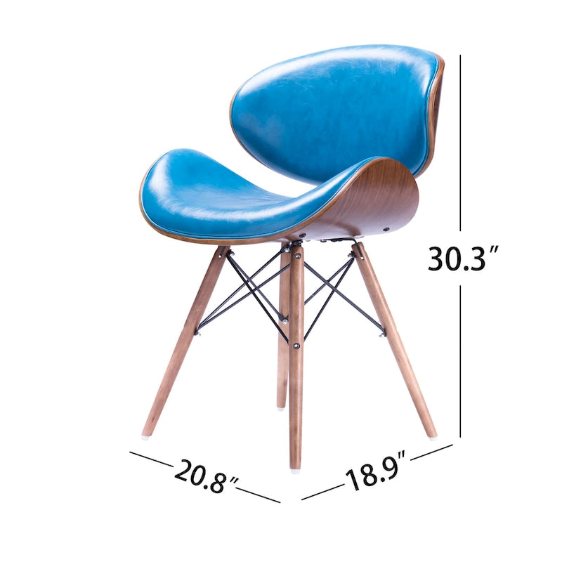 Corvus Madonna Mid-century Teal Accent Chair