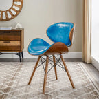 Corvus Madonna Mid-century Teal Accent Chair