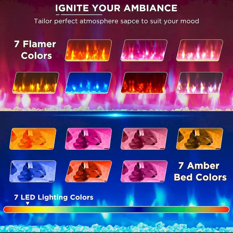 Farmhouse Fireplace TV Stand for 80 Inch TV, Entertainment Center