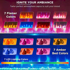 Farmhouse Fireplace TV Stand for 80 Inch TV, Entertainment Center