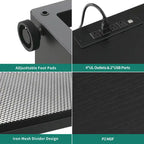 Moasis Industrial LED TV Stand for 65/70 Inch TV with Power Outlets and Shelves