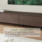 78.74 Mid Century Modern TV Stands, Dark Brown Solid Wood Media Consoler