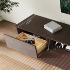 78.74 Mid Century Modern TV Stands, Dark Brown Solid Wood Media Consoler