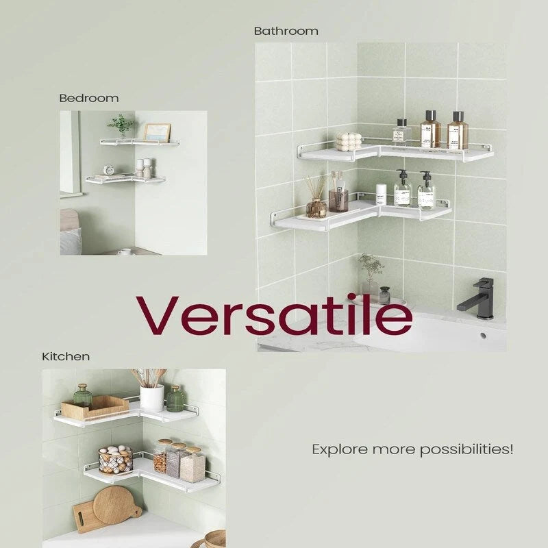 Corner Shelf Wall Mount Set of 2 - 15.7D x 5.5W x 1.6H