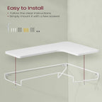 Corner Shelf Wall Mount Set of 2 - 15.7D x 5.5W x 1.6H