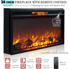 Farmhouse Fireplace TV Stand for 80 TV, Rustic Entertainment Center