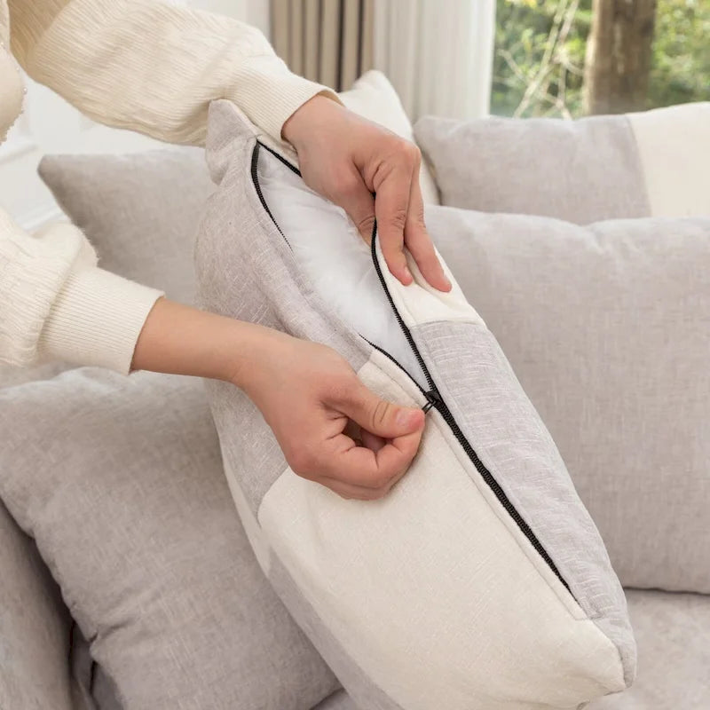 Modern Round Barrel Accent Chair with Ottoman - Velvet Lounge Sofa