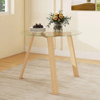 Costway 36 Round Glass Dining Table for 4 with Tempered Glass - See Details