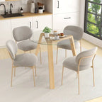 Costway 36 Round Glass Dining Table for 4 with Tempered Glass - See Details
