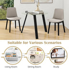 Costway 36 Round Glass Dining Table for 4 with Tempered Glass - See Details