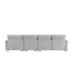 119 Chenille L-Shaped Sectional Sofa with Chaise Lounge and 2 Pillows