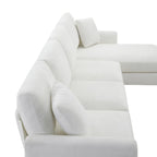 119 Chenille L-Shaped Sectional Sofa with Chaise Lounge and 2 Pillows
