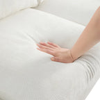 119 Chenille L-Shaped Sectional Sofa with Chaise Lounge and 2 Pillows