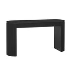 Modern Curved Console Table with Drawers, Long Sofa Side Table Narrow Entryway Table for Living Room Hallway