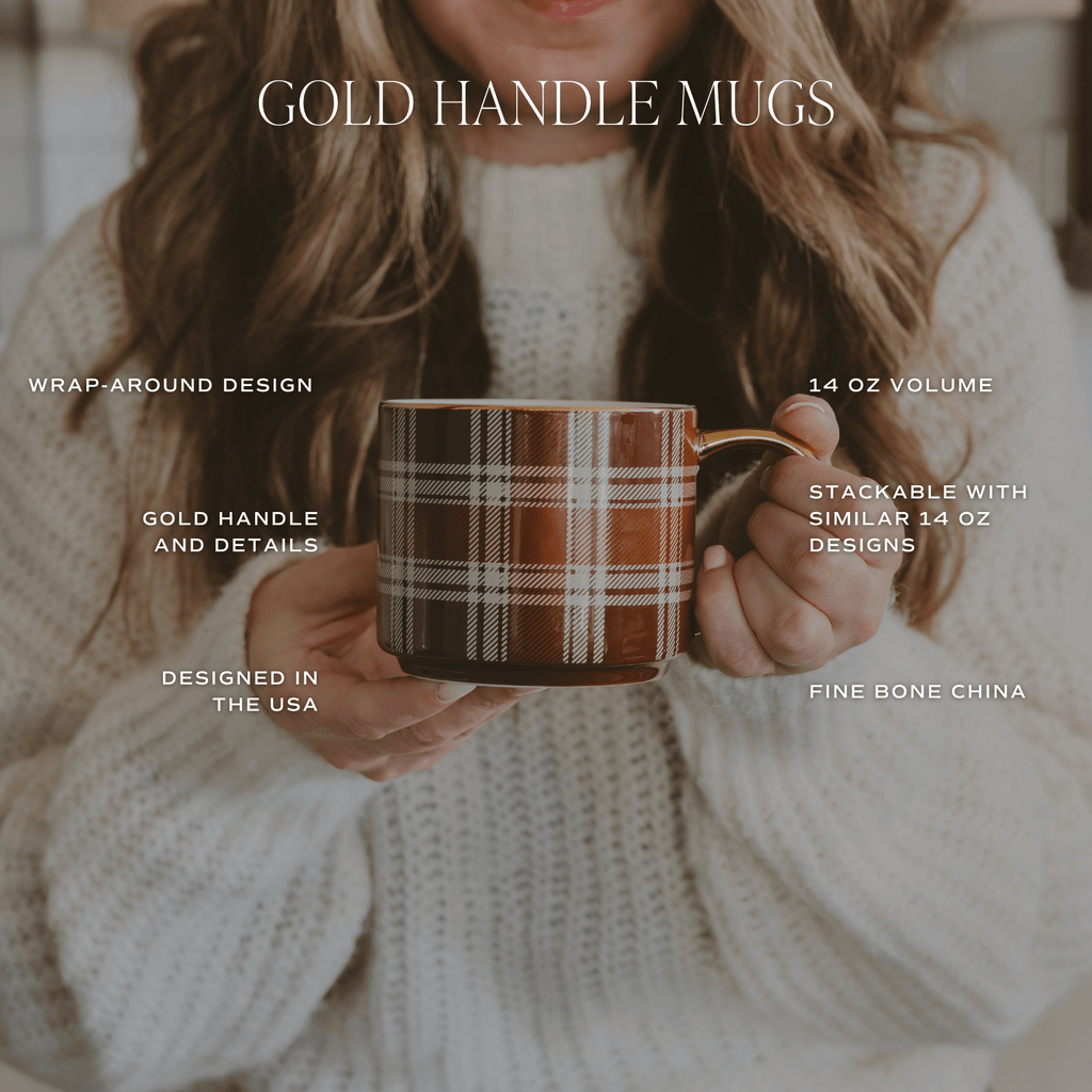 Green Delft 14oz. Coffee Mug