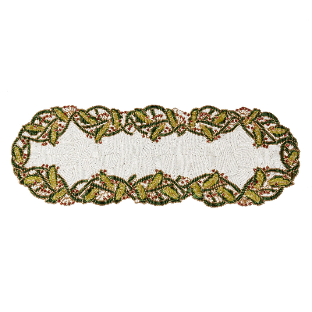 Festive Beaded Table Runner