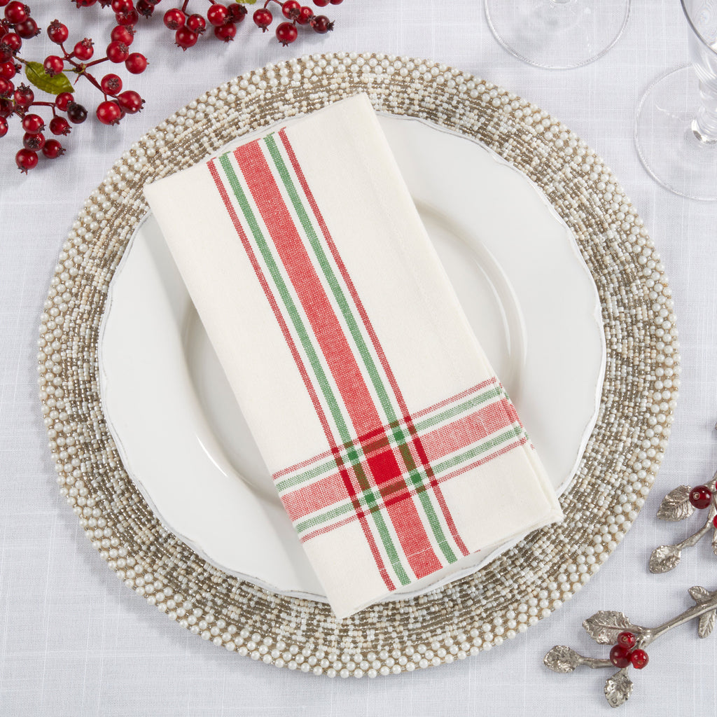 Plaid Design Table Napkin, Set of 4