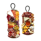 Rustic Edge Serving Boards w/Hammered Iron Handle, Set of 2