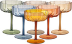 Eze Acrylic Champagne Coupe Cocktail Glassware, Set of 6