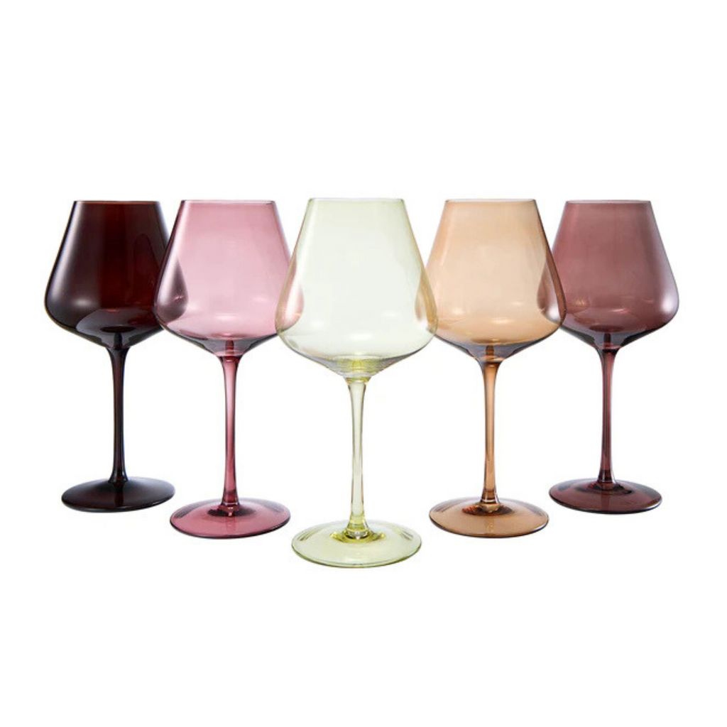 Stagioni Stemmed Wine Glassware, Set of 5, September