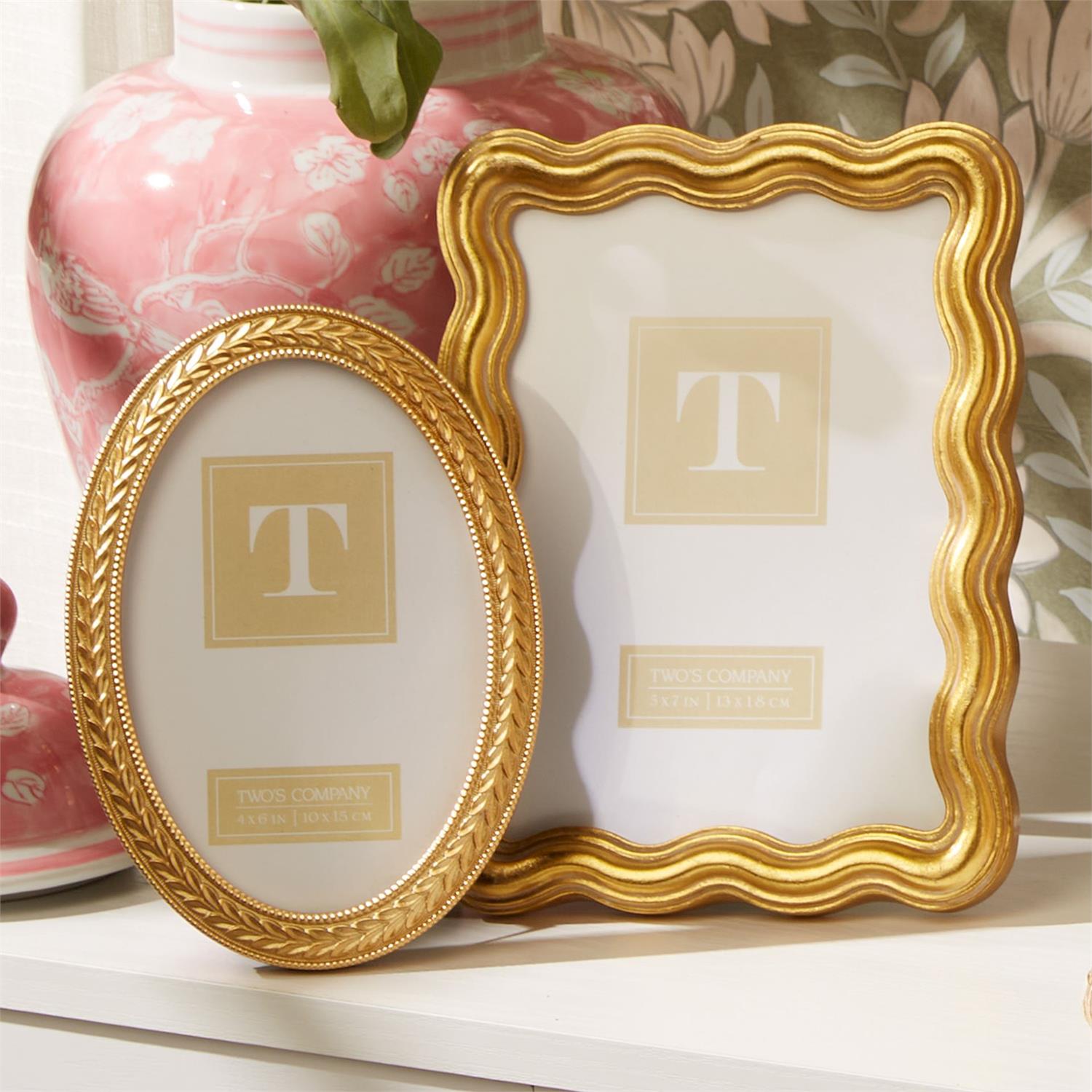 Triple Wave Photo Frame, Set of 2