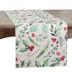 Christmas Foliage and Candy Canes Table Runner