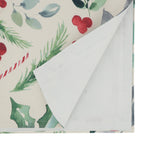 Christmas Foliage and Candy Canes Table Runner